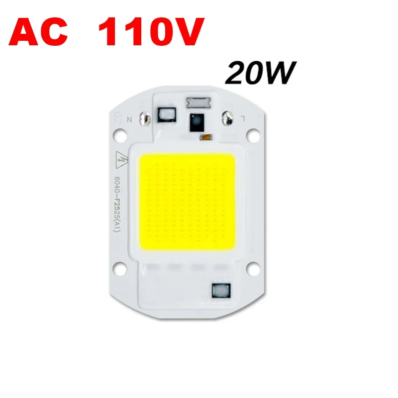 20W110V TONGDAYTECH светодиодный COB Чип 10 Вт 20 Вт 30 Вт 50 Вт 220 В Smart IC нет необходимости Светодиодный драйвер для Светодиодный прожектор декоративный прожектор теплый белый - Испускаемый цвет: 20W110V