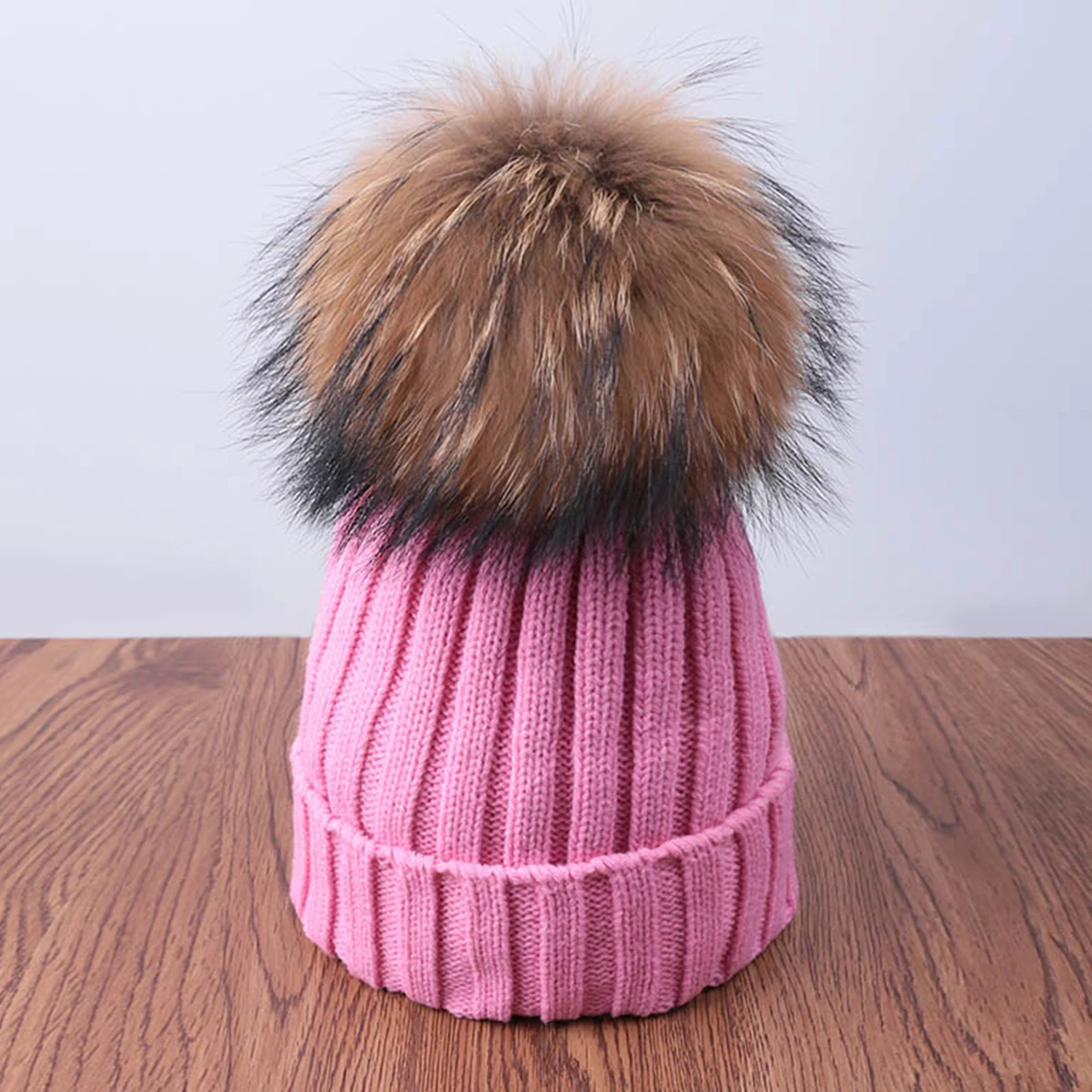 pink YEABIU, модная универсальная женская шапка, толстая женская шапка, теплые женские шапки с помпоном для девушек, вязаная шапка, осенне-зимняя уличная шерстяная шапка - Цвет: pink