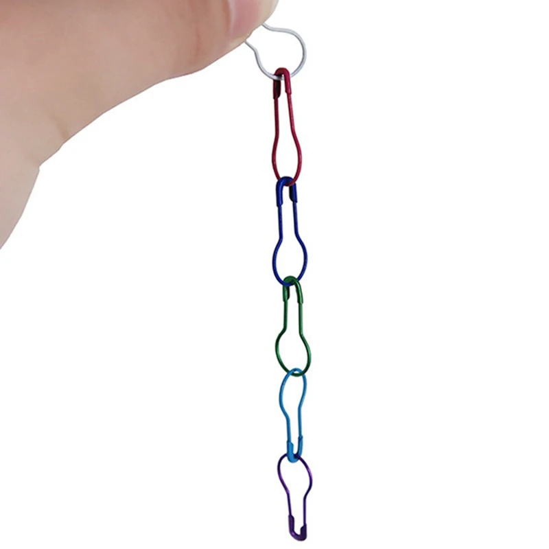 100PC Mix Color Gourd Shape Safety Pins Metal Clips Gourd Pins Knitting Cross Stitch Marker Tag Pins Clips for DIY Clothing Kits