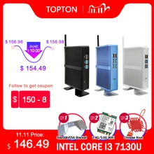 Fanless Mini PC i7 i5 7200U i3 7100U DDR4/DDR3 Win10 Pro Barebone Nuc Computer Win10 Pro Linux HTPC VGA HDMI WiFi Gigabit Lan