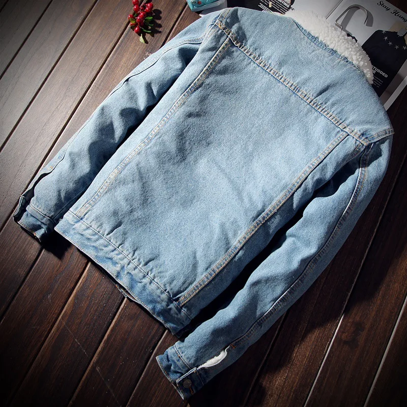 Зимняя джинсовая куртка для мужчин, трендовые толстые теплые флисовые пальто, верхняя одежда плюс бархатные шерстяные джинсовые куртки, мужская Ковбойская повседневная одежда, Размер 7XL
