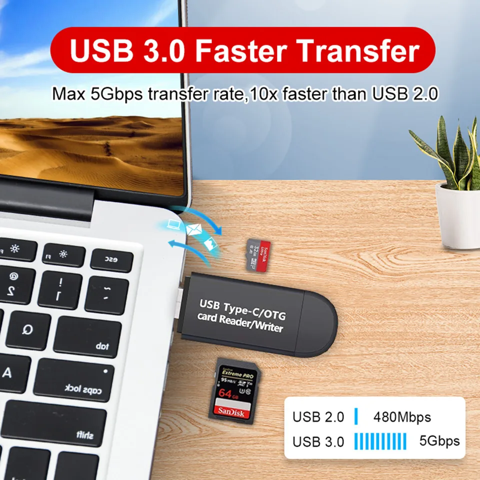 Устройство для чтения карт памяти SD USB 3,0 OTG Micro usb type C устройство для чтения карт памяти SD для Micro SD TF usb type-C OTG Устройство для чтения карт