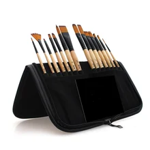 14 шт нейлоновые волосы водного цвета акриловые краски кисти набор деревянная ручка Рисование водного цвета краски кисти товары для рукоделия