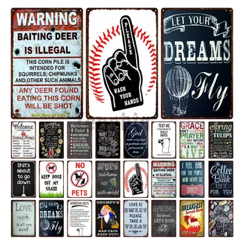 

Love Home Warning Family Rules Sign Vintage Metal Tin Plaque Metal Wall Art Home Decoration Bar Cafe Tintin Shabby Retro Style