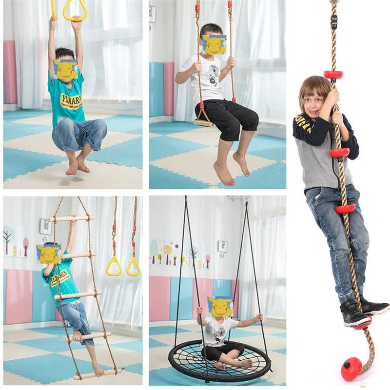 Outdoor Climbing Ropes Garden Training Toys Swing Disc Garden Playground Backyard Indoor Swing Games Children Fitness Toys 3
