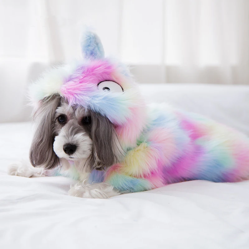 MOEEZE Biden Harris Rainbow Pet Clothes Dog Cat Shirts Fleece Warm Outfit 