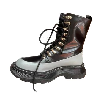 

Autumn New Lace-up Ankle Boots For Women Round Toe Thick-soled Botas Mujer Fashion Winter Shoes Women Zapatos De Mujer 2020