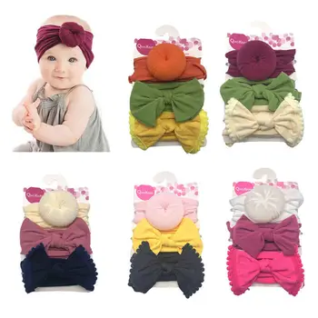 

3PCS Kids Baby Headband Toddler Lace Bow Flower Hair Band Accessories Headwear