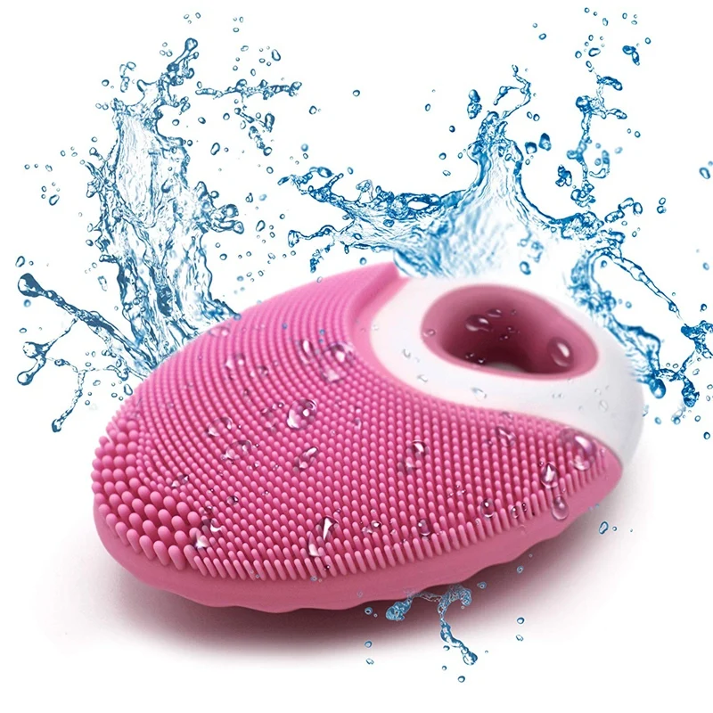 Устройство для очищения лица, силиконовая щетка для лица, глубокое вибрирующее очищение кожи для всех типов кожи, мягкий отшелушивающий массажер