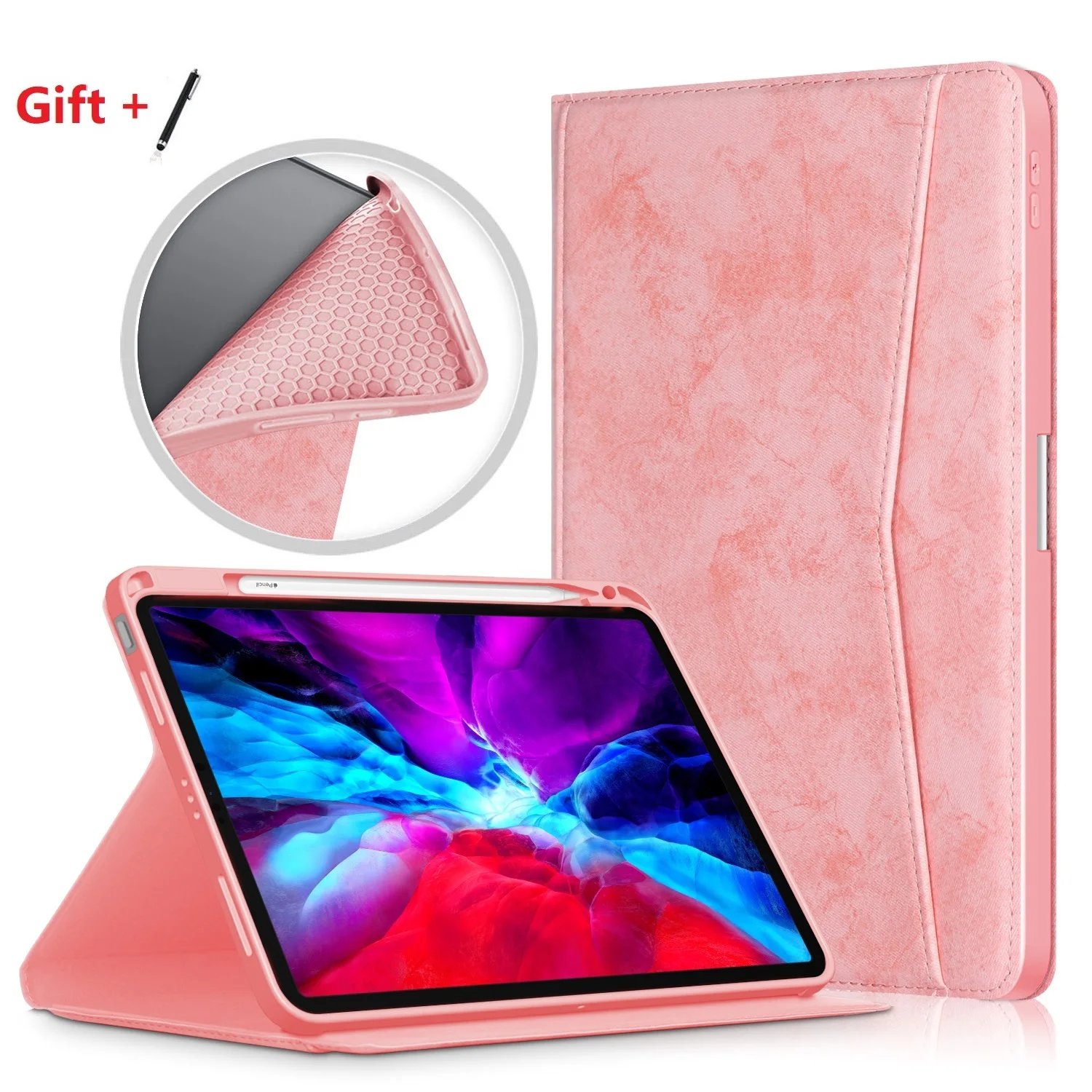 Защитный чехол с держателем для карандашей кошелек карт 2020 iPad Air 4 10 9 дюйма