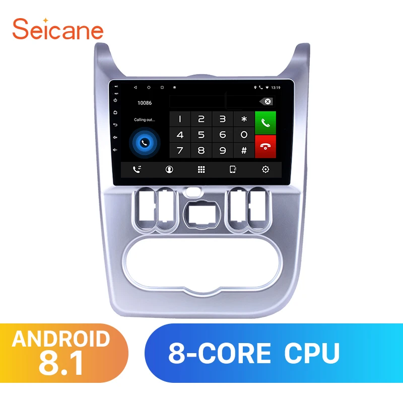 

Seicane 9 inch Android 8.1 8-CORE Car GPS Navigation Radio Player for 2009-2013 Renault Duster/Logan support Carplay Rear camera