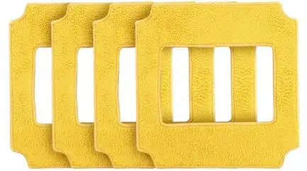 4pcs original yellow mop clothes of window cleaner, mop size 25 x 25cm 4pcs yellow mops