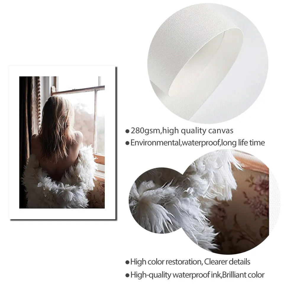 Женственные мотивы плакат пейзаж настенное искусство природа холст живопись