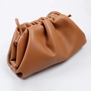 

The Pouch Bag Female Day Clutches Genuine Leather Designer Handbag High Quality Party Envelope Purse For Women Big Ruched Summer