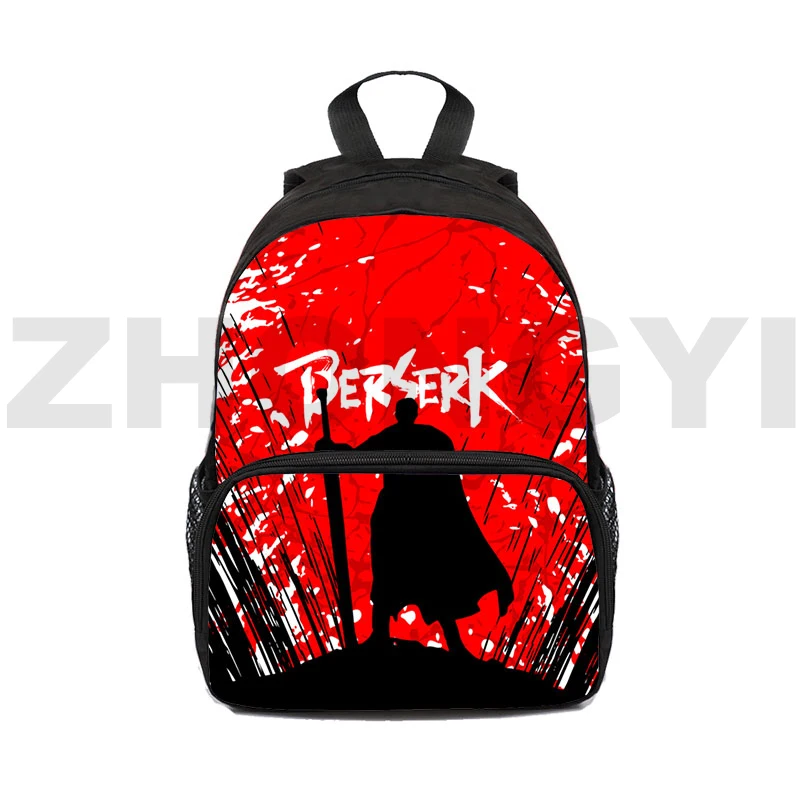 

Japan Berserk Backpack 3D Print Anime Mini Bag Kindergarten Gatsu Sacrifice Zodd Bookbag Children Zipper 12/16 Inch Berserk Kids