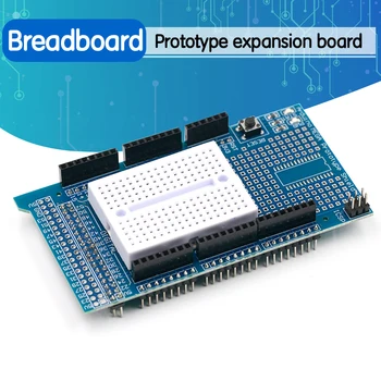 

MEGA 2560 R3 Proto Prototype Shield V3.0 Expansion Development Board + Mini PCB Breadboard 170 Tie Points for arduino DIY