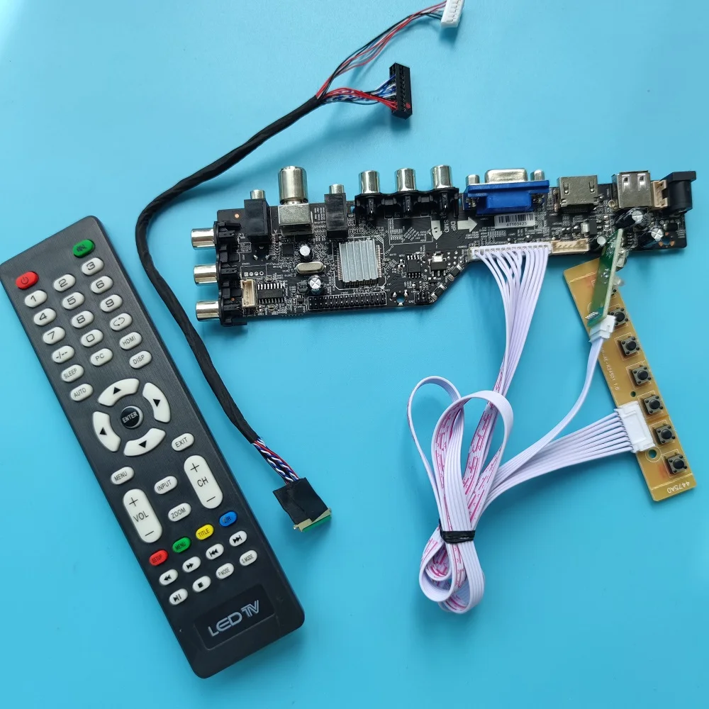 

Комплект платы контроллера для B156XTT01.0 B156XTT01.2 VGA светодиодный HDMI-совместимый TV USB-пульт дистанционного управления DVB-T DVB-C W 1366*768