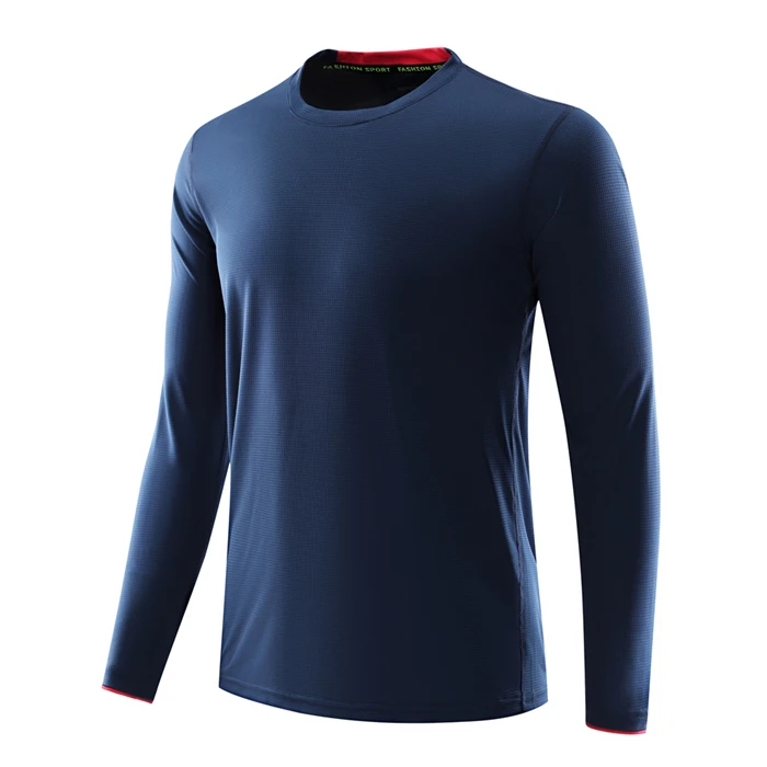 L2151 navy blue Мужские wo мужские теннисные майки с длинными рукавами и круглым вырезом для гольфа, Спортивная футболка для бега, спортивная одежда, футболки для бадминтона, Спортивная одежда на открытом воздухе - Цвет: L2151 navy blue