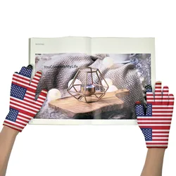 Fashion American Spain Flag Mittens For womne Unisex 3D Print Touch Screen Casual Gloves Funny Riding Garden Work Female Gloves