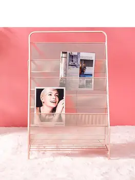 

Nordic iron art simple modern rack small book rack student children newspaper rack office floor magazine rack