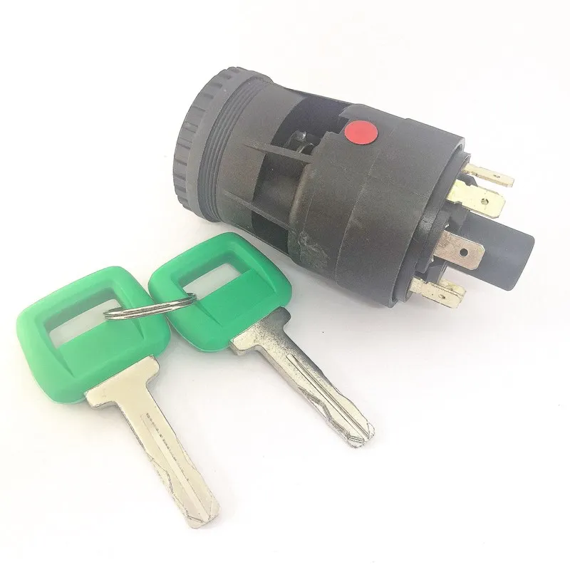 IGNITION SWITCH 15082295  11039220  11039211  11007281 For VOLVO  TRUCK LOADER KEY SWITCH GREEN LASER A20C A30C A25D A30D 11881365 backhoe loader ignition switch for bl60 bl61 bl70 bl71