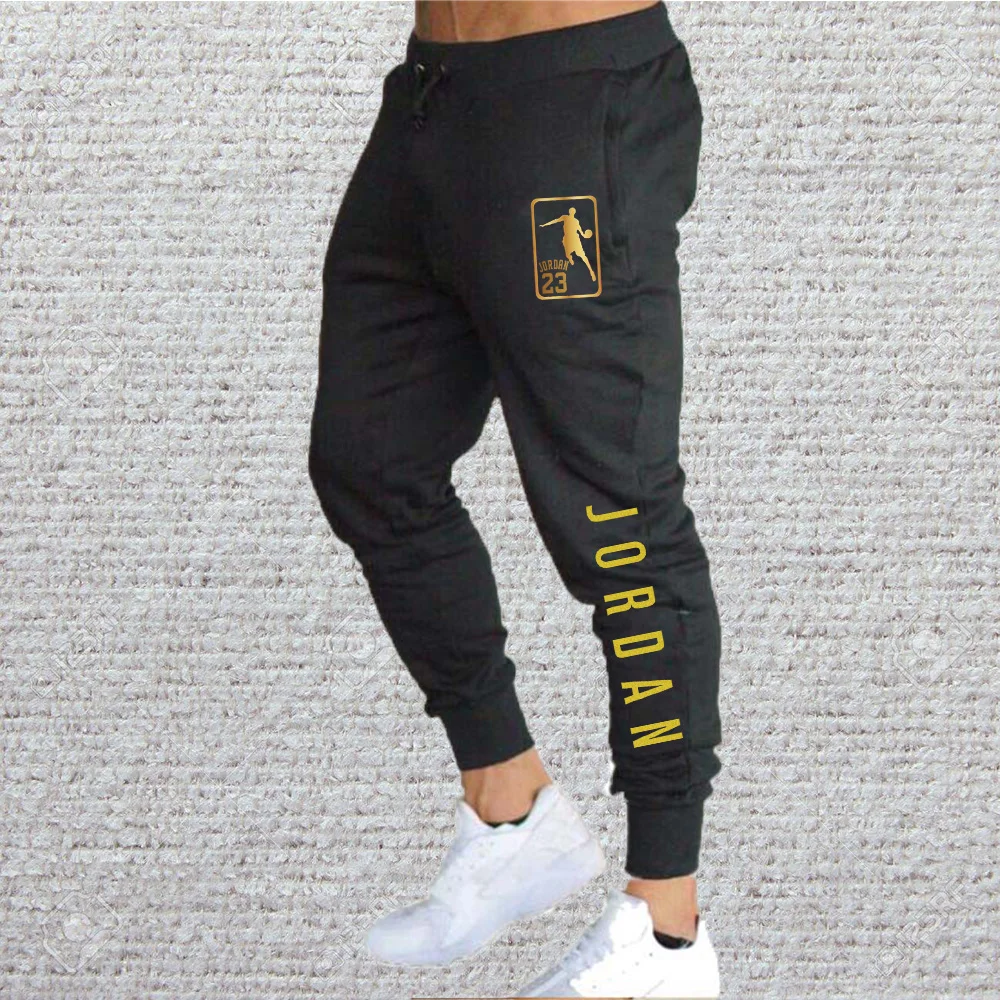 2021 primavera y otoño de los hombres de la marca de pantalones deportivos pantalones de pierna pantalones de Jogging Fitness pantalones aptitud de los hombres de pantalones