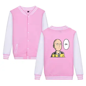 

Casual Baseball Jacket Japan Anime One Punch Ok Men Jacket Fitness Bodywarmer Warm Fashion Hip Hop Tracksuit