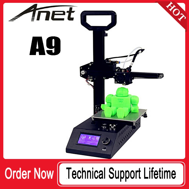 Anet A9 3D принтер/размер печати 220*220*240/материал PLA/хорошее обслуживание/ из России