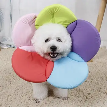 

Pet Dogs Protective Cotton Neck Collar Cone Flower Shape Puppy Anti-scratch Wound Health Medical Circle Dog Supplies