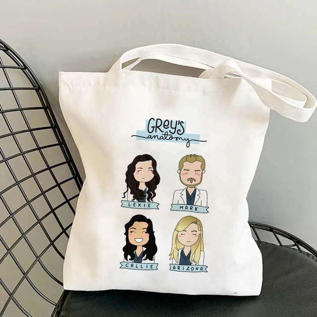 Shopper Bag Tote Bags Greys Anatomy You're My Person Ullzang Hip Hop Hipster Cartoon Shopping Bags Fashion Eco Pacakge Hand Bag H-31
