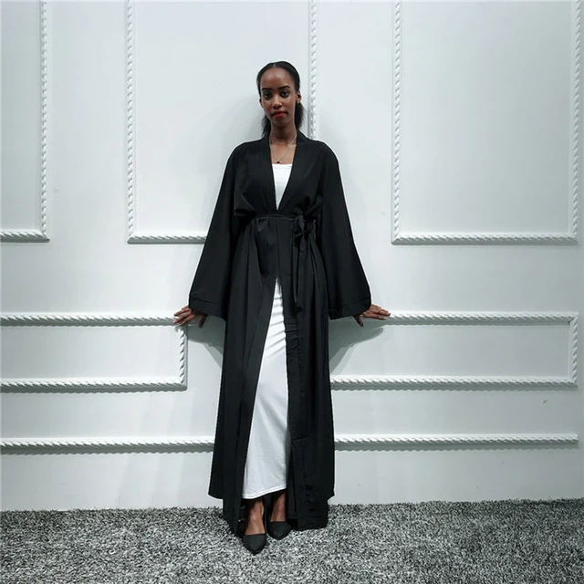 Plain Abaya Dubai Kimono Cardigan Turkey Hijab Muslim Dress African Dresses Abayas For Women Kaftan Dubai Caftan Islam Clothing 6