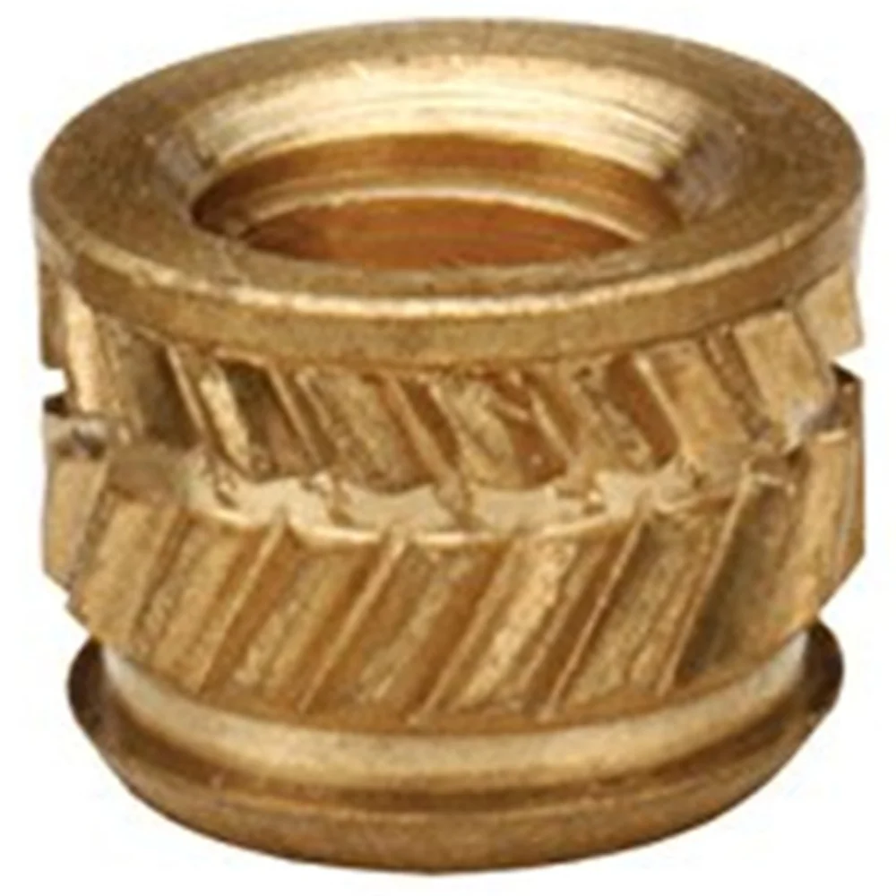 

IUB-032 Brass Insert Nut knukles Nuts Insertos Knurling Copper Rivnut Threaded Thru Inserts-Types Knurled Inserti PEM Standard
