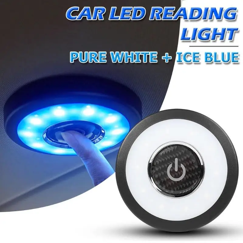 

Wireless Touch LED Light USB Rechargeable Car Interior Reading Dome Trunk Light Pure White and Warm White Ice Blue
