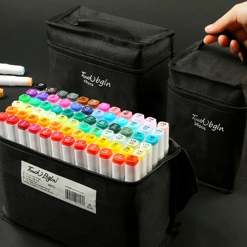 

Marker Pen Brush Set Double Head Markers 30/40/60/80/168 Color Alcohol Markers Color Pen Comic Art Supplies Sketch Marker