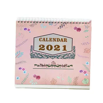 

2021 Creative Simple Desk Calendar DIY World Map Coil Monthly Daily Planner Calendars Schedule Calendario Supplies Cute Off G2E1