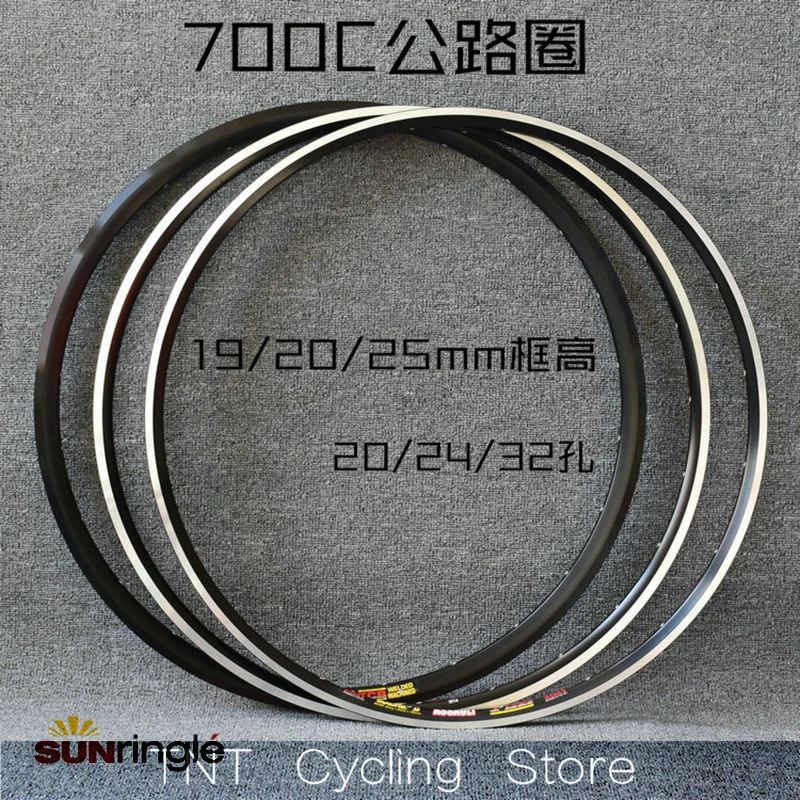 США Sunringle Venus assase ME14A Черный Серебряный 700C диски, 700C дорожный велосипед диски 20 24 32 отверстия велосипедный сварочный круг, диск V тормоз
