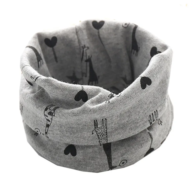 deer grey Модный шарф для детей Весна Детские теплые шарфы зимний шарф для девочек для детей хлопок Кольцо Воротник Детские шарфы - Цвет: deer grey