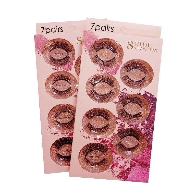 YSDO 7 пар 3D норковые ресницы драматические MakeupLashes пушистые норковые накладные ресницы wispy Box упаковка Поддельные ресницы