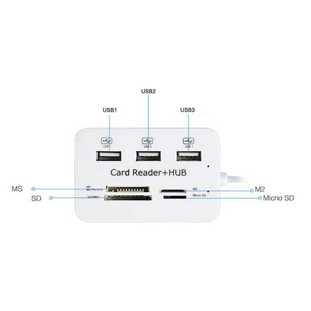 Usb-хаб 3,0 Мульти USB 3,0 концентратор кард-ридер Универсальный 3 Порты и разъёмы usb-хаб 4 Порты и разъёмы высокое Скорость внешние устройства чтения карт памяти