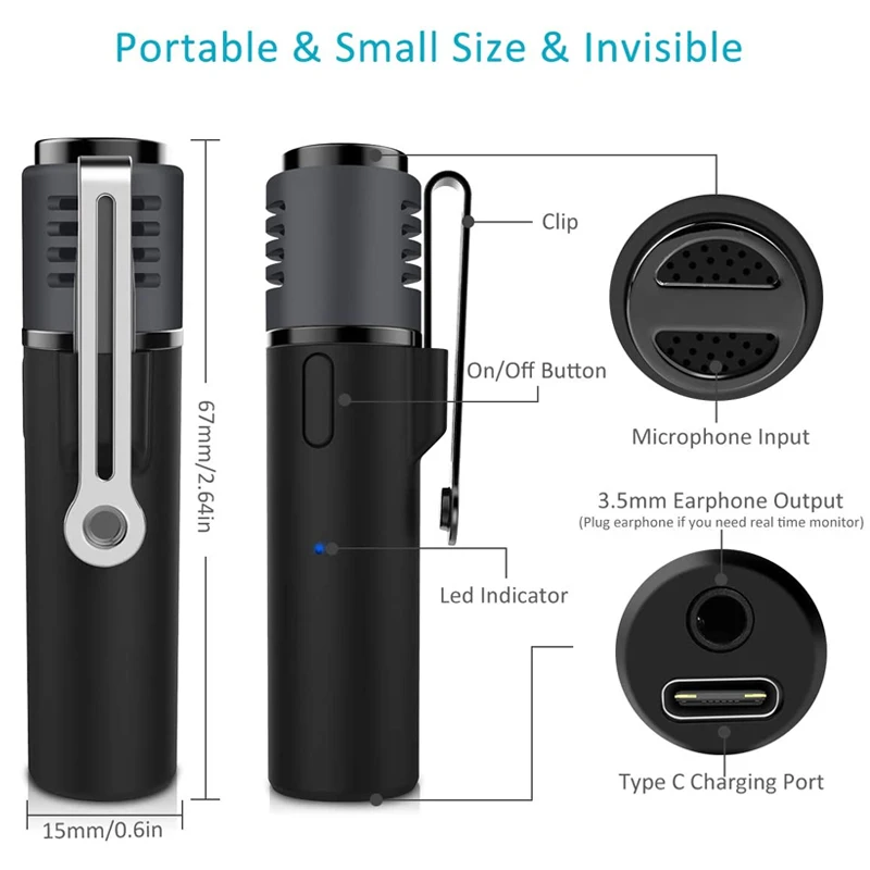 Smartmic Lavalier Lable Bluetooth Wireless