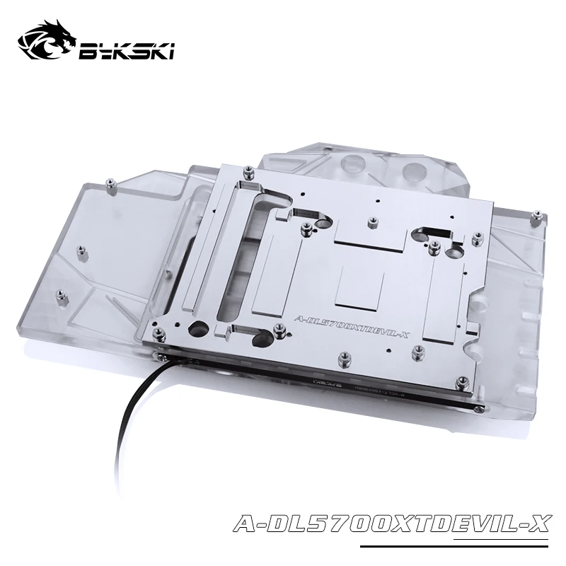 Bykski A-DL5700XTDEVIL-X GPU Water Cooling Block For Dataland Power Colour 5700XT Red Devil Computer Component Heat Dissipation