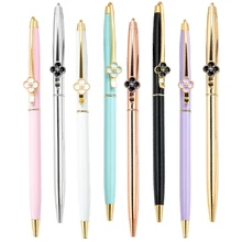 

50Pieces Girly Heart Candy Four-leaf Clover Metal Ballpoint Creative Personality Gifts Advertising Pen School Office Stationery