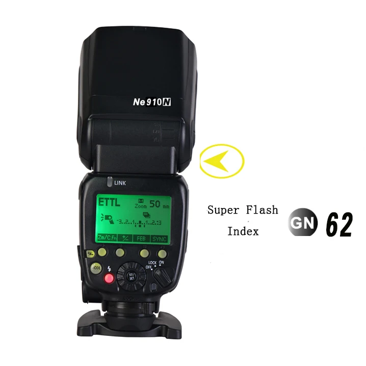 Ne-910N камеры i-ttl вспышка светильник для Nikon 2,4G беспроводной мастер DSLR Профессиональный Горячий башмак вспышка светильник