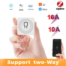 Tuya ZigBee 3.0 Smart Light Switch Module DIY Breaker Supports 2 Way Control APP Voice Control Via Alexa Google Home Smart Life