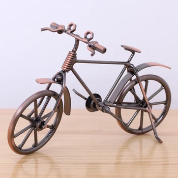 

Retro Style Gift Mini Desktop Home Decor Ornament Diecast Toys Display Bicycle Model Kids Simulation Iron Art Office Collection