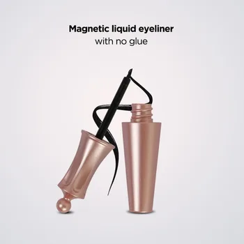 

Black Waterproof Magnet Eyeliner Liquid Long lasting Not Blooming Easy To Apply Eye Liner Cosmetic Tool