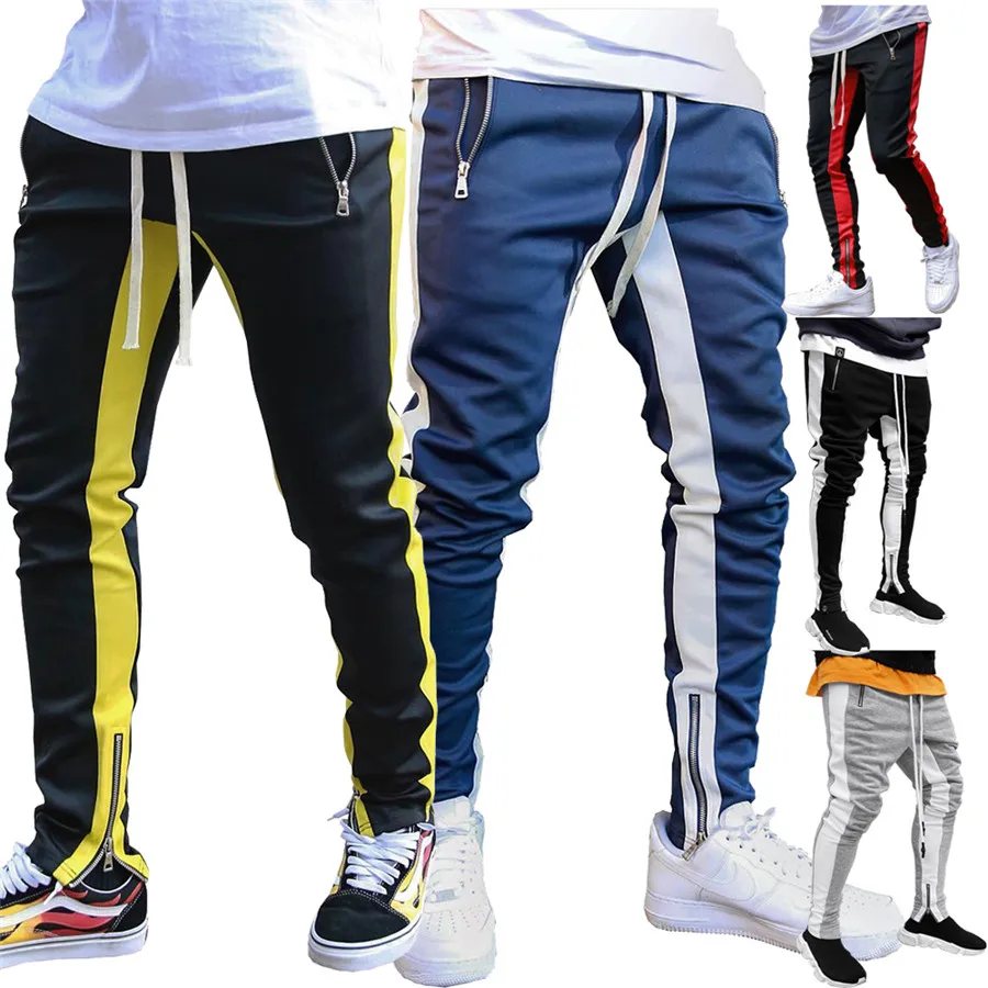

Striped Running Pants Men Joggers Sport Pencil Pants Hiking Sweatpants Gym Fitness Training Jogging Pants Men Workout Trousers