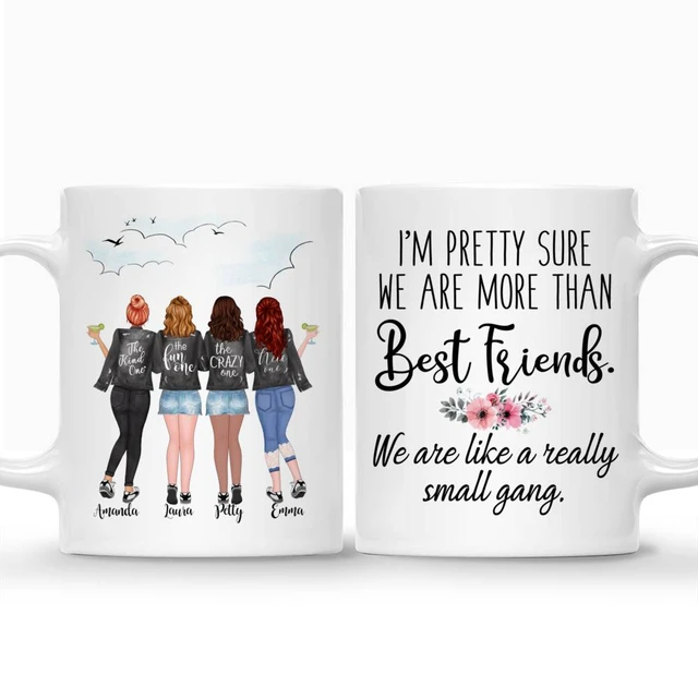 Three Friends Mug, 3 Best Friends Gift, Personalized Coffee Mug for Three  Friends, Three Sisters Coffee Mug, Three Best Friends Mug 