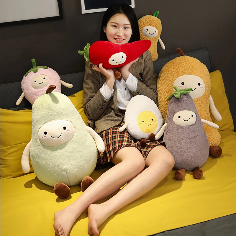 Kawaii Мультфильм баклажаны манго клубника перец груша омлет игрушка для детей