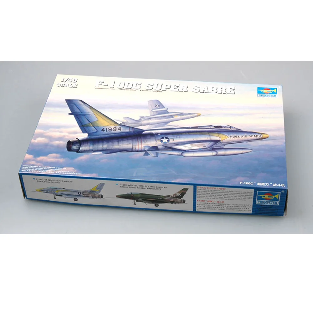 Trumpeter 1/48 масштаб F-100C США F-100D F-100F Супер Sabre самолет игрушка пластиковая сборка